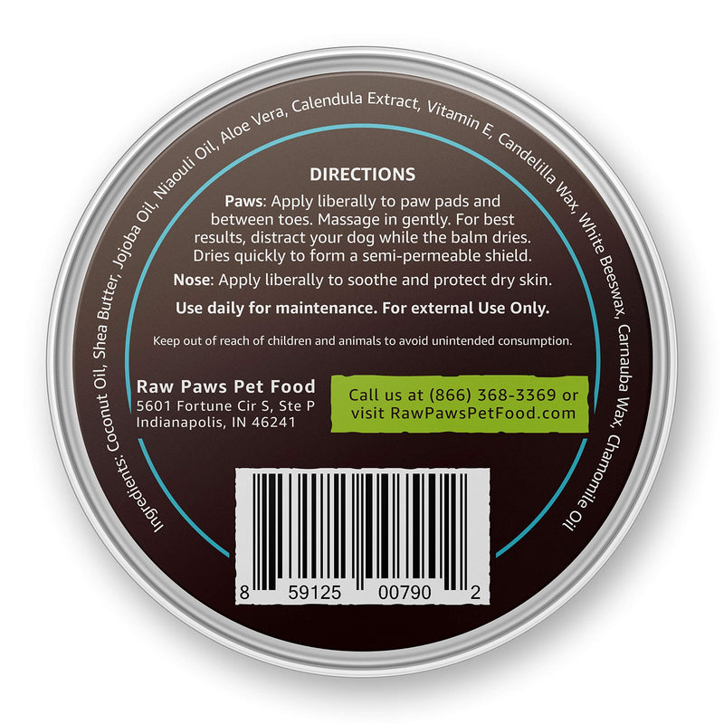 Raw Paws Pet Dog Paw Balm for Dogs & Cats, 4-oz - Natural Paw Balm Dogs - Cat Paw Balm - Paw Soother for Dogs - Paw Butter Balm for Dogs - Paw Cream for Dogs - Paw Pad Moisturizer - Paw Wax for Dogs - BeesActive Australia