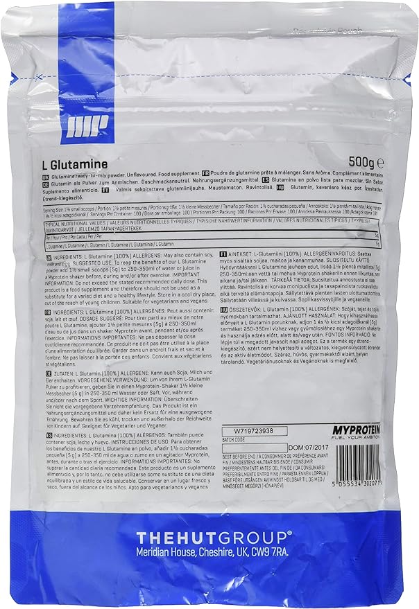 MyProtein L-Glutamine Powder 500g (Unflavored) - BeesActive Australia