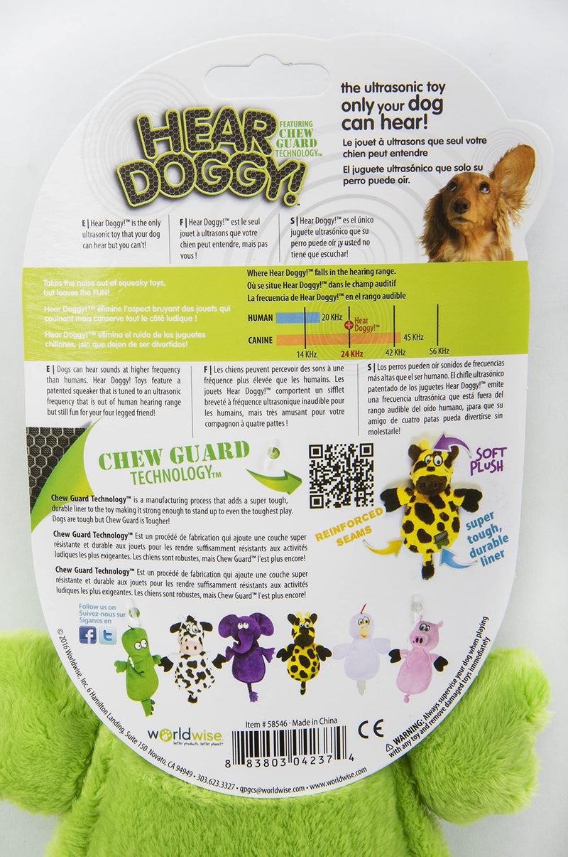 Hear Doggy Flatties with Chew Guard Technology Dog Toy, Gator, Large, Green, Model:58546 - BeesActive Australia