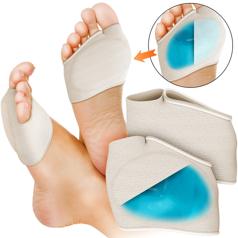 Medipaq® Metatarsal Gel Protector Cushion Pads - 1 Pair of UK Size 7-12 Metatarsal Pads for Women & Men - Ball of Foot Cushion Pads for Heels - Gel Foot Pads for Heels - Mortons Neuroma Pads UK 7 - 12 - BeesActive Australia