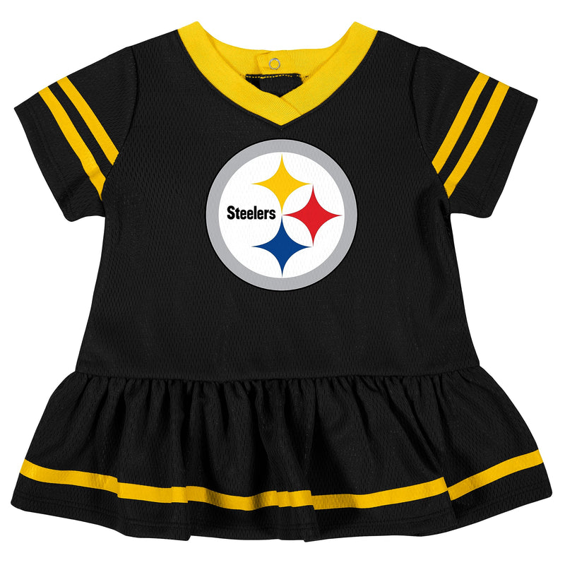 Gerber Girls' NFL Team Jersey Dress and Diaper Cover Pittsburgh Steelers 18 Months Team Color - BeesActive Australia