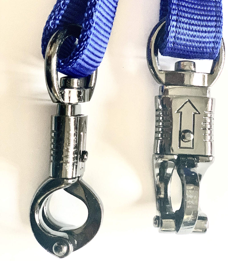 Majestic Ally Pack of 2, Double Thick Trailer Tie for Horse Haulage, Cross tie with Adjustable Buckle, Panic Snap and Bull Snap – 1 Inch by 36 Inch Purple - BeesActive Australia