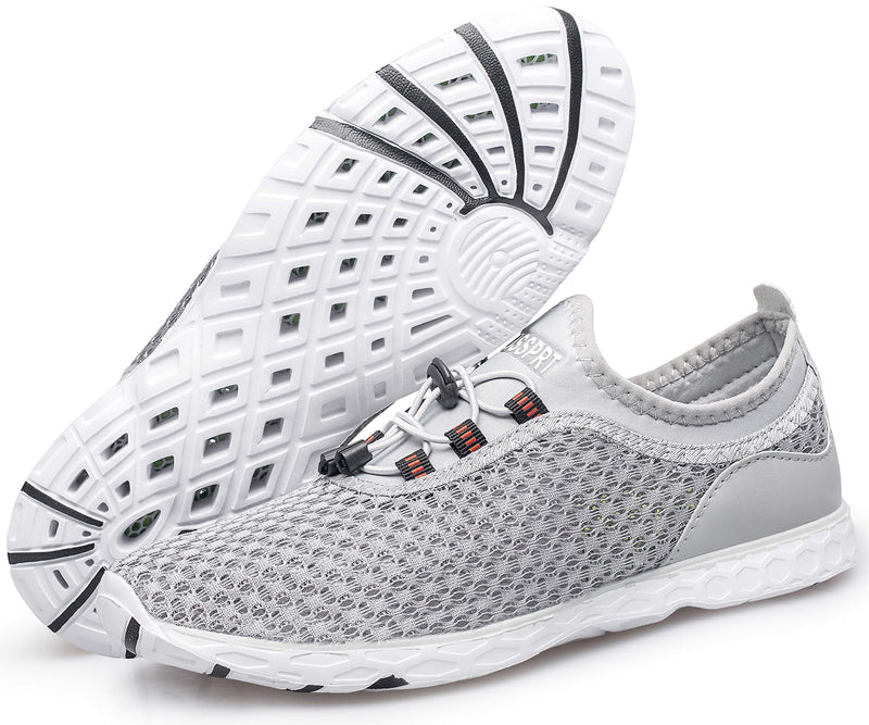 DOUSSPRT Women's Water Shoes Quick Drying Sports Aqua Shoes 8 Grey 2 - BeesActive Australia