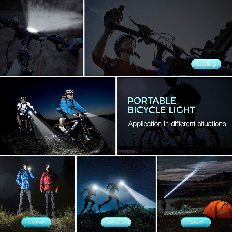Lxl Usb Rechargeable Bike Headlight and Back Light Set, Runtime 10+ Hours 600 Lumen Bright Front Lights and Tail Rear Led, 5 Light Mode Options Fits All Bicycles, Mountain - BeesActive Australia