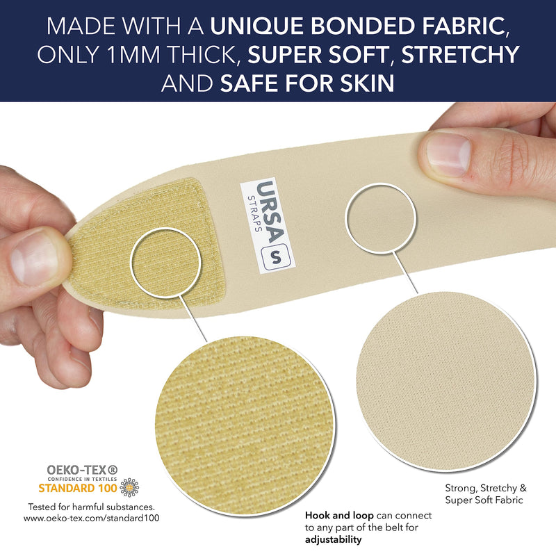 Peritoneal Dialysis Tube Belt - Slim, Soft and Stretchy PD Catheter Belt - Safe for Skin - Made in The UK - Peg Tube Supplies - Medical Peritoneal Dialysis Accessories (Large - 37″-50″, Beige) Large - 37″-50″ - BeesActive Australia
