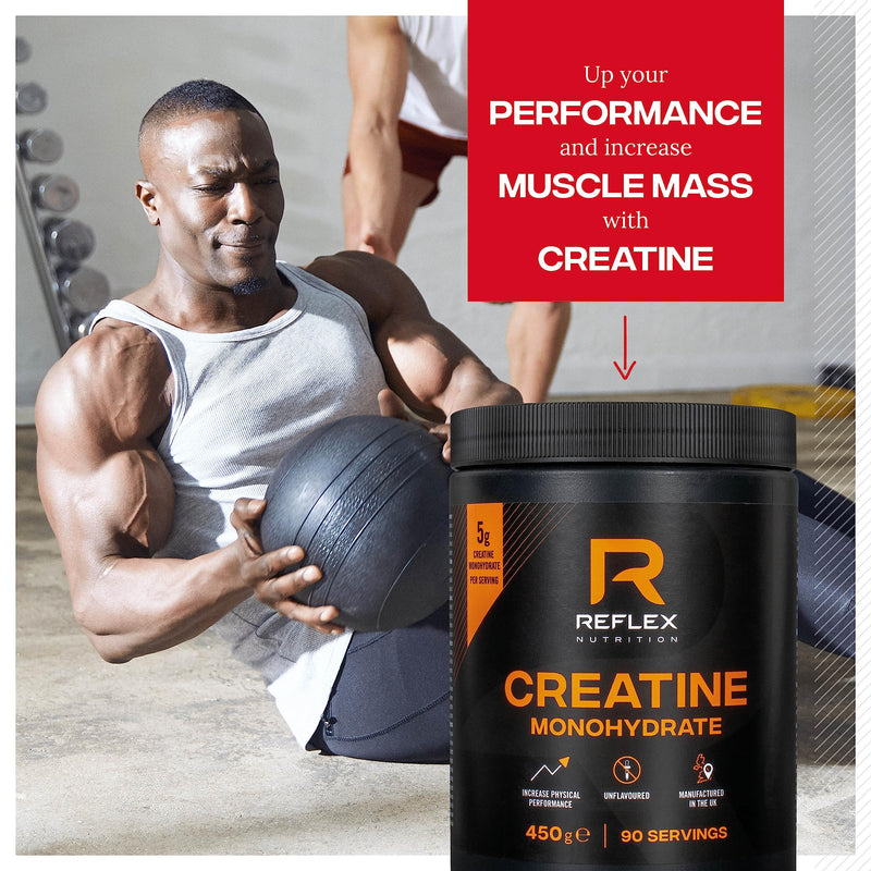 Reflex Nutrition Creatine Monohydrate, 100 Percent Creatine Monohydrate, 450g - BeesActive Australia