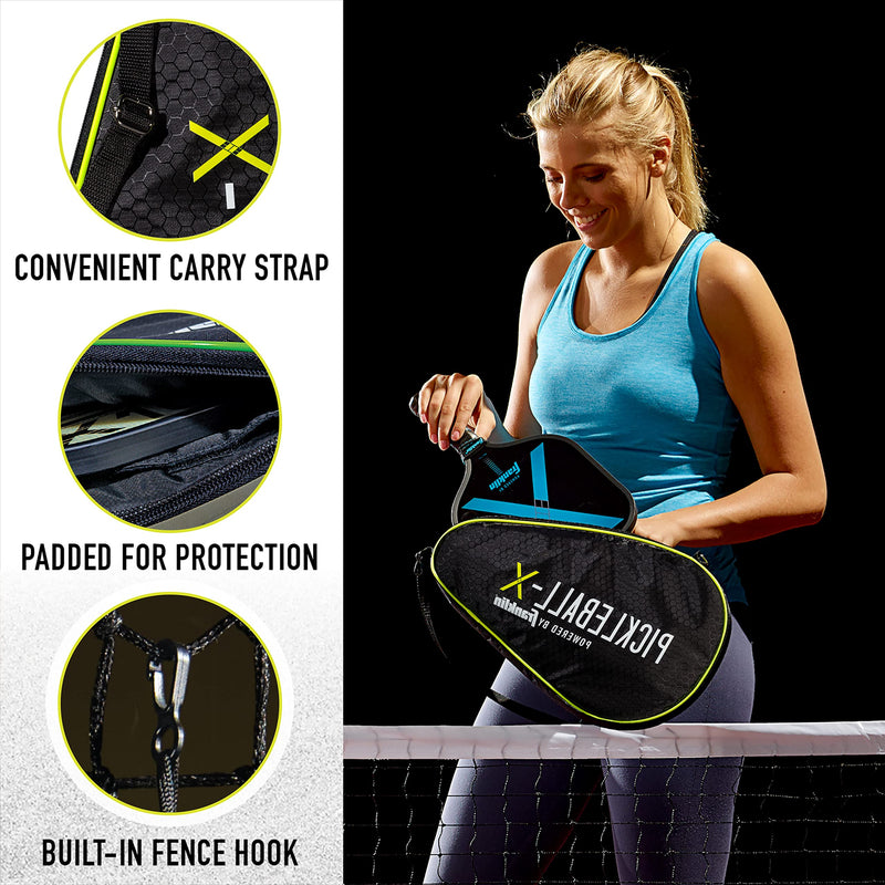 Franklin Pickleball-x Single Paddle Carry Bag - Official Bag of The US Open Black/Optic Yellow - BeesActive Australia