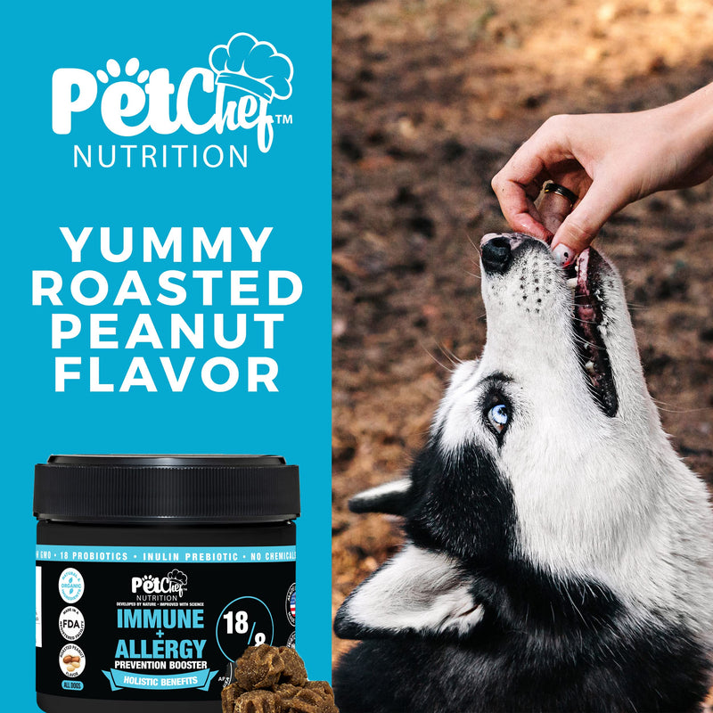 Immune Allergy Booster| Probiotics Prebiotics | Dogs' Allergy Prevention | Prevents Paw Licking, Itchy Skin & Ears, Smelly Breath Ears, Hot Spot Treatment. - BeesActive Australia