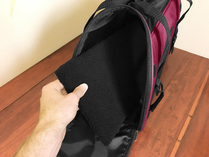 Furhaven Multipurpose Travel Pet Carriers for Cats & Small Dogs - Multiple Styles & Colors (Carrier) Tote Bag Polycanvas Raspberry - BeesActive Australia