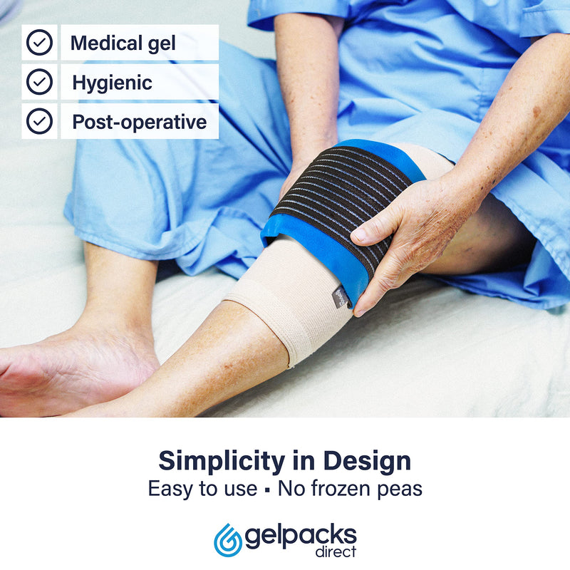 GPD 3in1 Gel Ice Pack for Sports Injuries, Reusable Heat Pack, Adjustable Cold Compress Wrap, Flexible Hot Cold Packs for Muscle Pain, Sciatica Pain Relief - All Body, Multi-Purpose (Gelpacks Direct) Medium (Single Pack) - BeesActive Australia