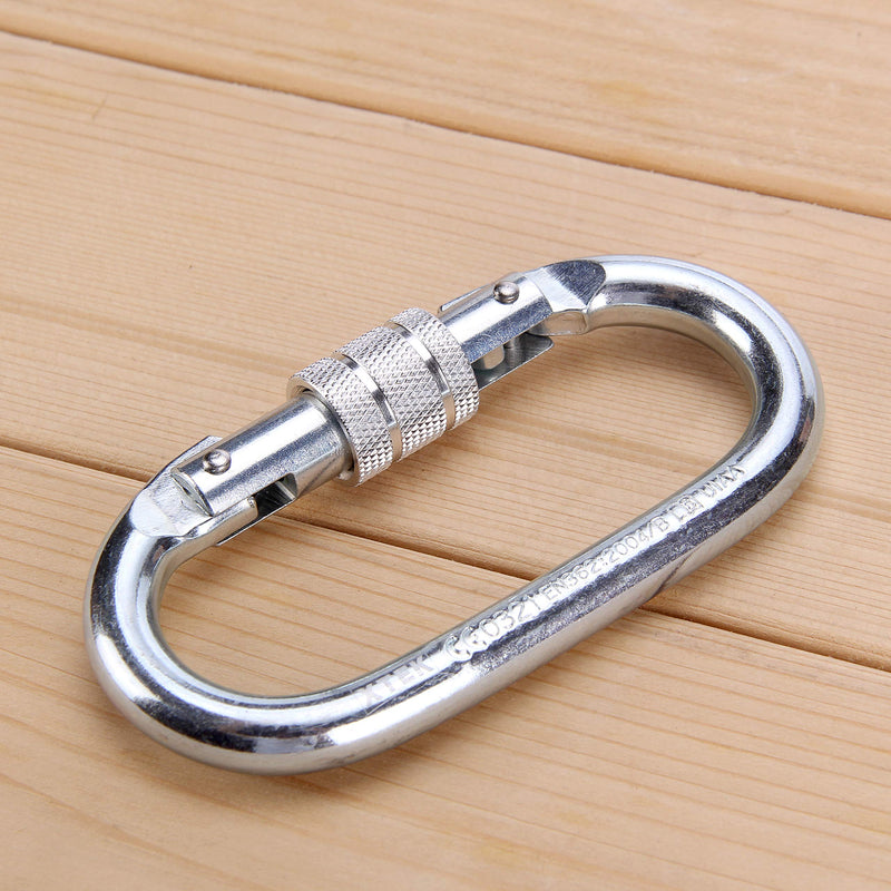Climbing Carabiner – UIAA & CE Rated 25 kN 5620 LB – Heavy Duty Rugged Terrain Locking Carabiner Clip - Industrial Strength Carabiners - Climbing, Rigging, Ropes, Hammocks 2pc - BeesActive Australia