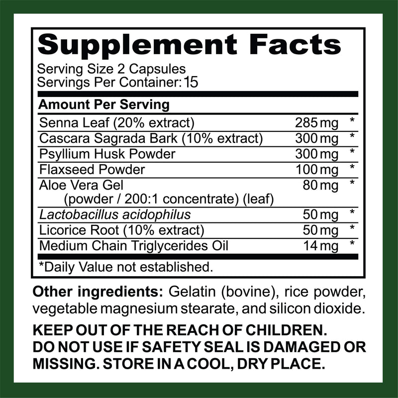 Saint Mingiano 15 Day Cleanse | Colon Detox with Natural Laxative for Constipation & Bloating. 30 Pills to Detoxify & Boost Energy | Extra-Strength Senna Leaf Supplements | Strong for Some People. - BeesActive Australia