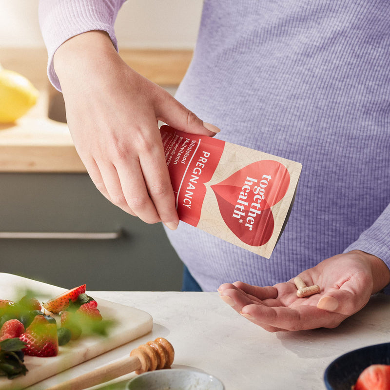Pregnancy Multi Vitamin and Mineral � Together Health � Recommended During Conception, Pregnancy & Breastfeeding � Includes 400mcg Folic Acid � Vegan Friendly � Made in The UK � 60 Vegecaps Unflavoured 60 Count (Pack of 1) - BeesActive Australia