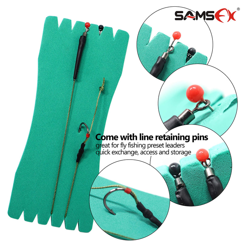 SAMSFX Fishing Leader Line Holder Foam Board with Pins Snelled Hook Keeper Accessories Pack of 8 - BeesActive Australia