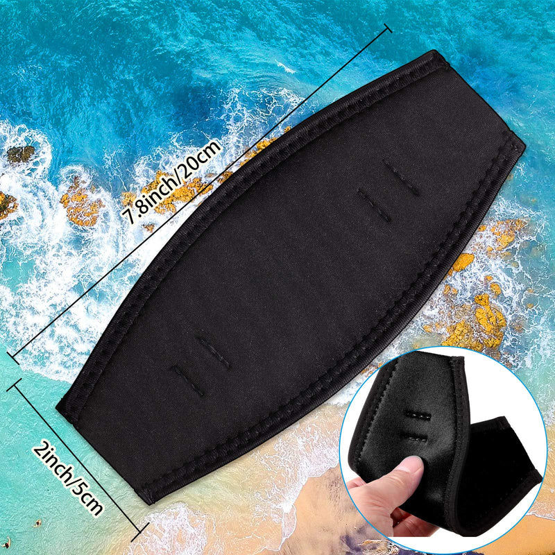 3 Pieces Neoprene Mask Strap Cover Dive Neoprene Cover Comfortable Non-Slip Diving Mask Slap Cover for Dive and Snorkel Masks Water Sports (Pink, Black, Blue) - BeesActive Australia