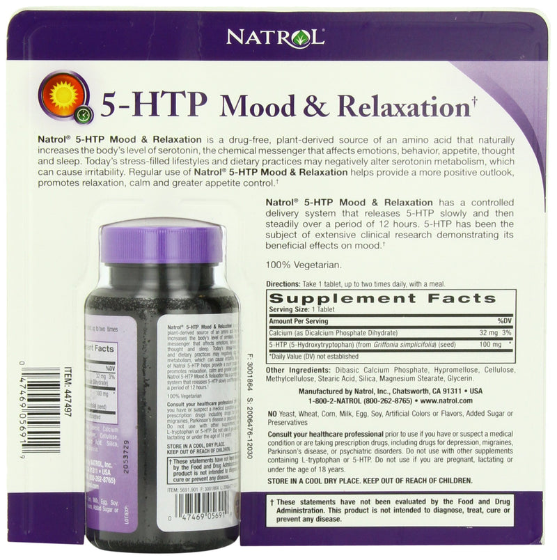 Natrol 5-HTP Mood Enhancer Tablets, 150-Count 150 Count (Pack of 1) - BeesActive Australia