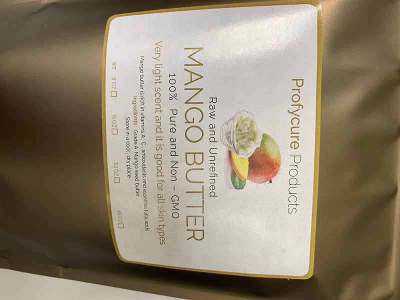 Mango Butter 8 oz Natural Unrefined Pure 100% Raw , Moisturizing, Scent-free, Hexane-free Premium Grade for Soft Supple Skin and Healthy Hair , Nourishing & Healing Care & DIY- Made in USA - BeesActive Australia