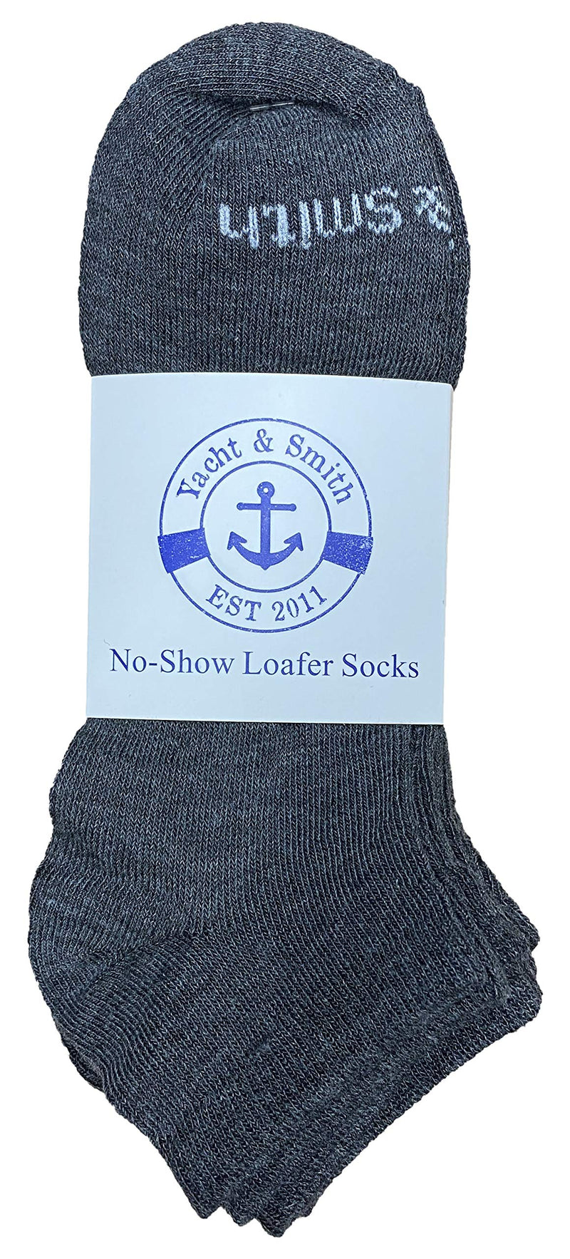 BILLIONHATS 48 Pairs of Kids Wholesale Shoe Liner Training Socks No Show Thin Low Cut Sport Ankle Bulk Socks, 6-8 48 Pairs Dark Heather Gray - BeesActive Australia