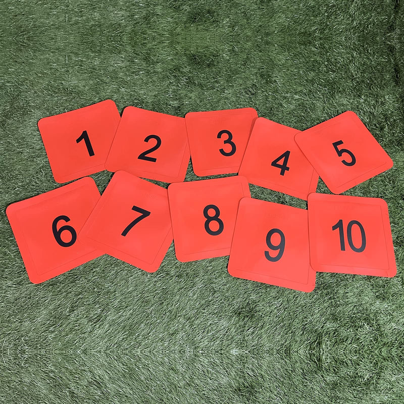Eco Walker 12inch Numbered Floor Spot Markers Hopscotch Square Mat RED - BeesActive Australia