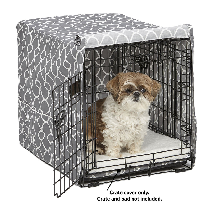 Midwest Dog Crate Cover, Privacy Dog Crate Cover Fits Midwest Dog Crates Gray Geometric Pattern 24-Inch - BeesActive Australia