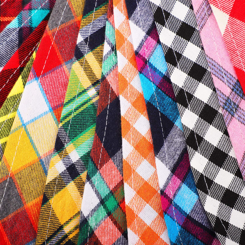 Dog Bandanas Bulk, Segarty 30 PCS Dog Scarves, Plaid Cloth Bandanas Dog Kerchiefs for Small Medium Dogs Puppies, Pet Scarf Fall Handkerchiefs Bib, Grooming Gift 30pcs_Varied Plaid - BeesActive Australia