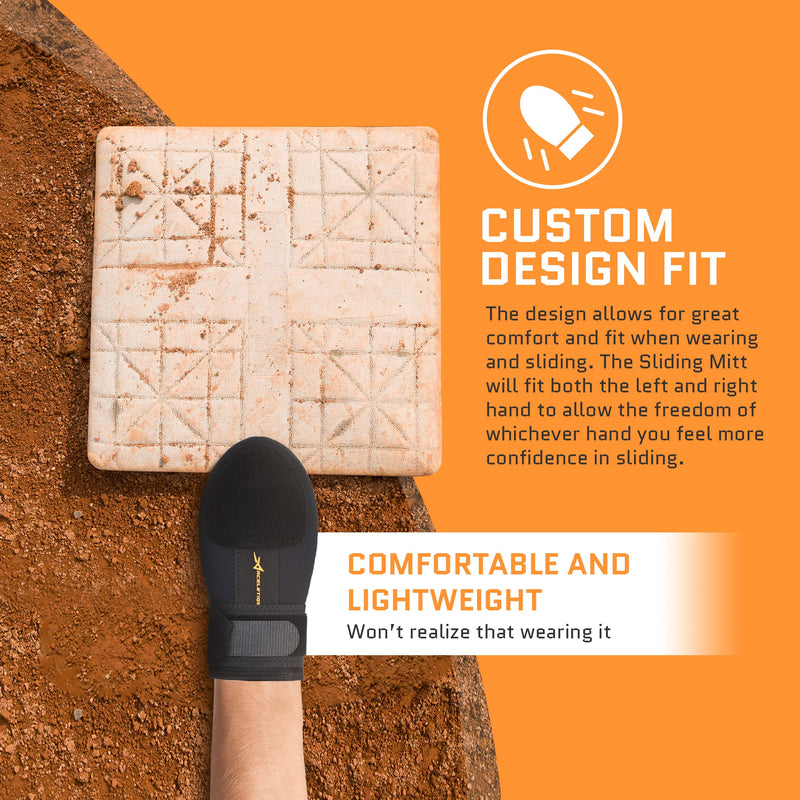 ACELETIQS Sliding Mitt - Custom Design for Right and Left Hand - Sliding Mitt for Baseball and Softball - Youth and Adult Size - Sliding Mitt Hand Protection - BeesActive Australia