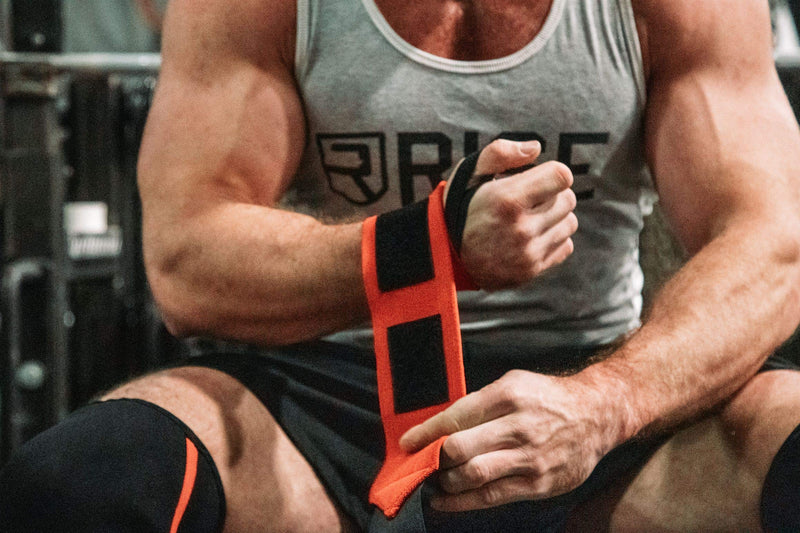 IRON APE Professional Grade Wrist Wraps, 12", 18", 24" & 34". New Versatile Twin Thumb Loop Design for Powerlifting, Weight Lifting, and Bodybuilding. Weightlifting Wrist Support for Men and Women 34" - BeesActive Australia