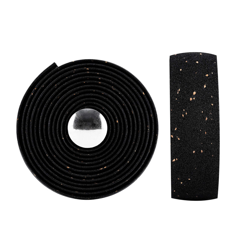 Bike Handlebar Tapes, Cork Bike Handlebar Tape, Bicycle Bar Tape, Cycling Handle Wraps, Road Bike Handlebar Tape (Black/Wood Color) - BeesActive Australia