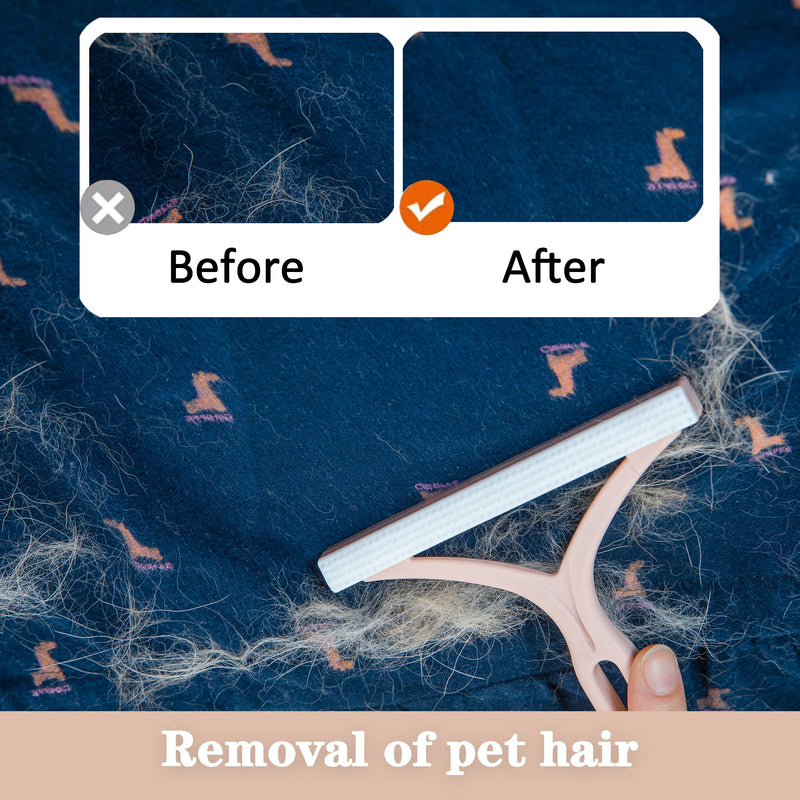 Mollypaws Pet Hair Remover for Couch, Carpet Scraper Fur Removal Tool for Furniture, Lint Cleaner Dog Hair, Reusable Cat Hair Removal Brush for Car Detailing (3 Pack) - BeesActive Australia