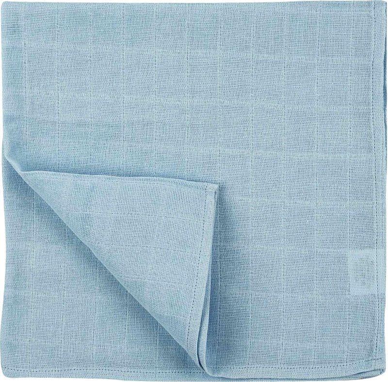 (6 X Blue) Premium Quality Baby Muslin Squares 100% Cotton, 72cm X 72cm, Supersoft, Made in EU - BeesActive Australia