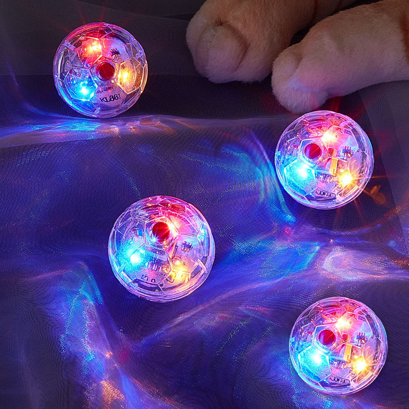 9 Pcs Light Up Cat Balls Ghost Hunting Cat Ball LED Motion Activated Cat Toy Interactive Lighted Ball Cat Toys Pet Glowing Mini Running Exercise Ball Toys for Kitten Dog Pet Animals Activity - BeesActive Australia