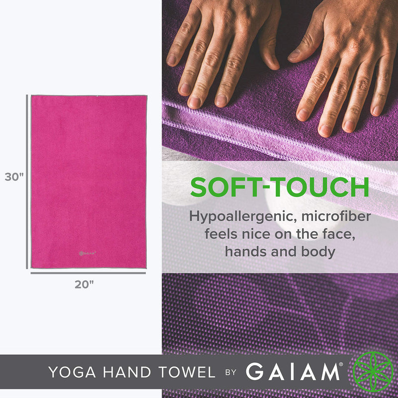 Gaiam Yoga Hand Towel Blue Shadow - BeesActive Australia