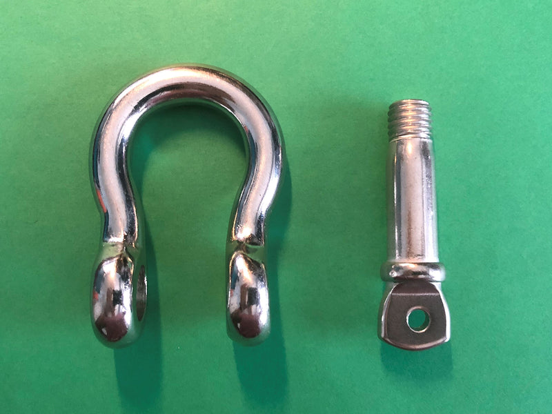 [AUSTRALIA] - Stainless Steel (316) Bow Shackle 7/16" Forged US Type Oversized Pin Marine Grade 