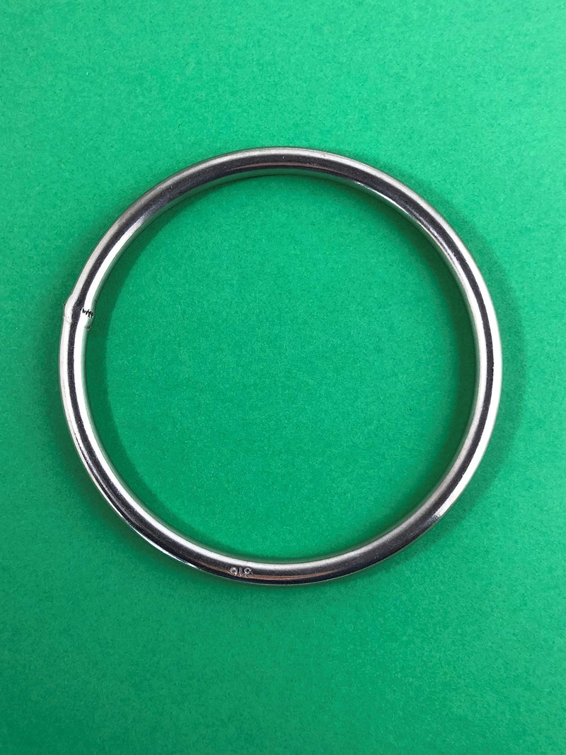 [AUSTRALIA] - Stainless Steel 316 Round Ring Welded 6mm x 80mm (1/4" x 3 3/16") Marine Grade 