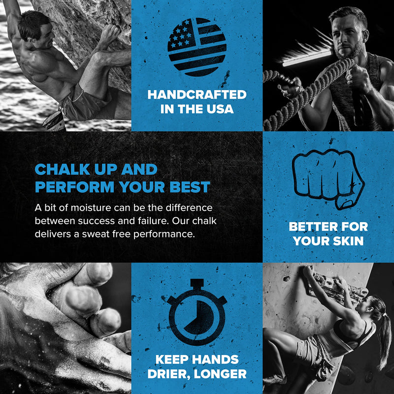 Friction Labs Premium Sports Chalk for Rock Climbing, Weight Lifting, Gymnastics, Tennis & More - Long Lasting Grip, Healthier Skin, Better Overall Performance - Endorsed by 100+ Pro Athletes 5 oz Chunky Texture - Gorilla Grip - BeesActive Australia