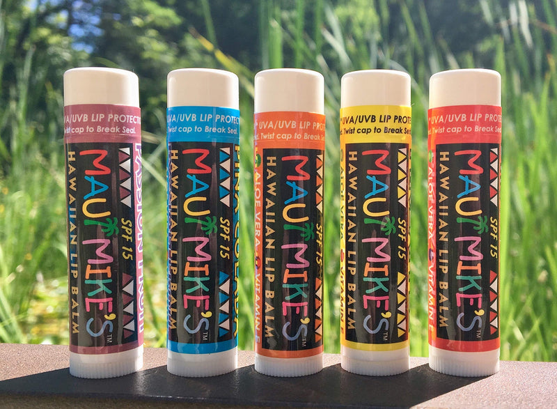 MAUI MIKE'S BEST LIP BALM SPF-15 PINEAPPLE (4 PACK) SP-15 SPF, Vitamin E, Aloe Vera and Beeswax. - BeesActive Australia