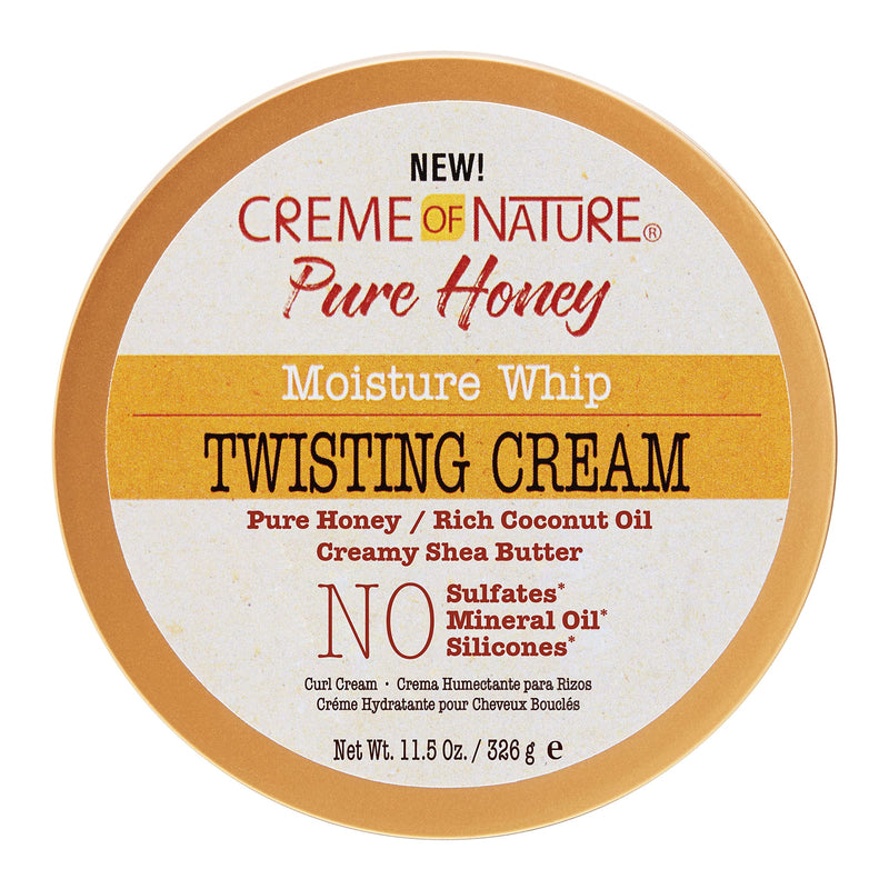 Creme of Nature Moisture Whip Twisting Curl Cream for Dry Dehydrated Hair, Moisturizing Hair Care Formulated with Pure Honey, 11.5 fl. oz. - BeesActive Australia