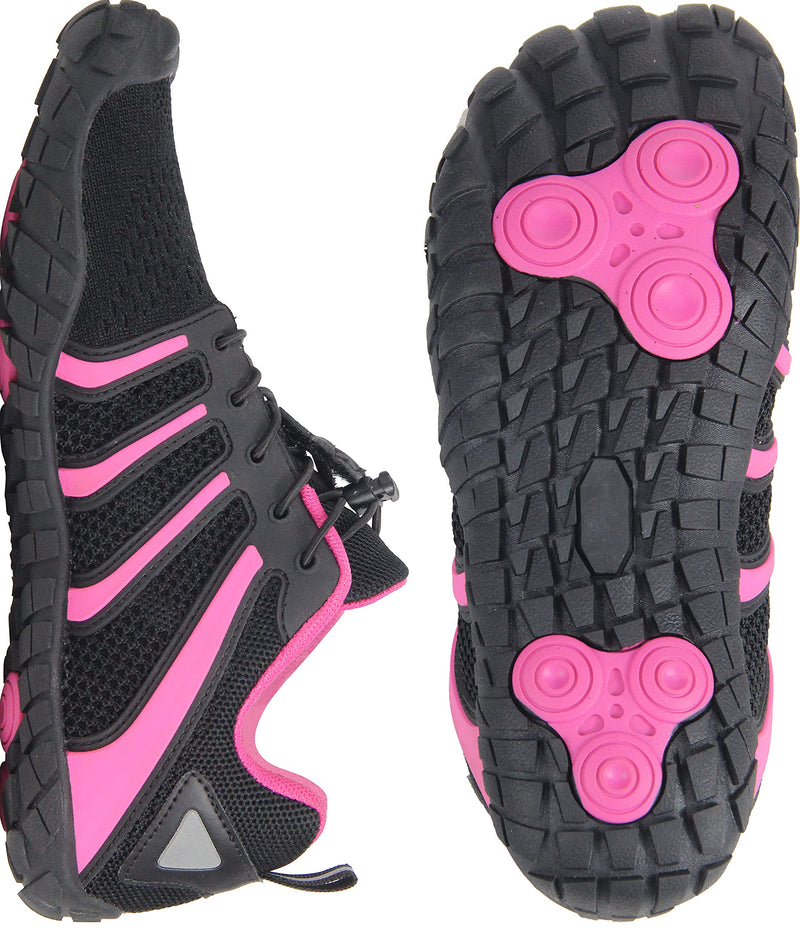 Oranginer Women's Barefoot Shoes - Wide Toe Box - Zero Drop - Minimalist Shoes 7 2-black Rose-1 - BeesActive Australia