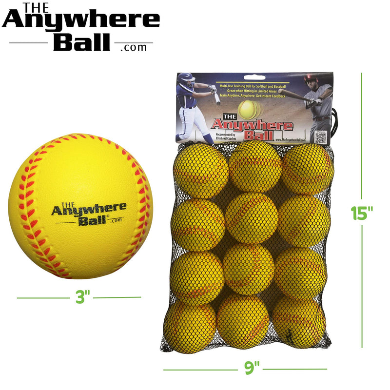 The Anywhere Ball Baseball/Softball Foam Training Ball (12 Pack) - BeesActive Australia