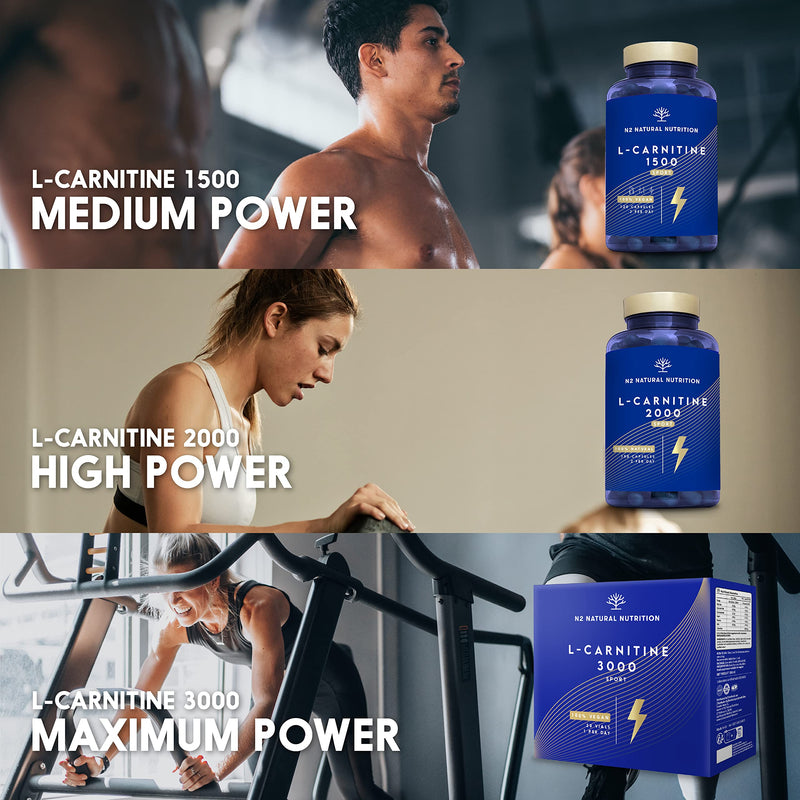 Natural L CARNITINE 2000mg. 150 Capsules 75 Days. High Concentration Fat Burner Pills. Improves Sports Performance. Weight Loss, Energy Resistance. CE Manufactured. N2 Natural Nutrition L Carnitine 2000 (150 capsules) - BeesActive Australia