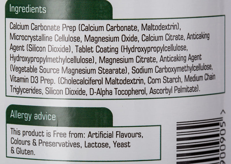 Natures Aid Calcium Magnesium and D3, Helps Maintain Normal Bones, Teeth and Muscle Function, Vegan, 90 Tablets Calcium Magnesium and D3, 90 Tablets - BeesActive Australia