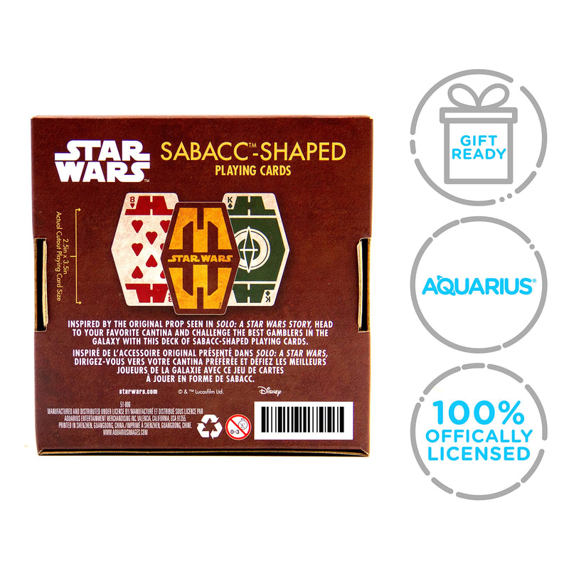 AQUARIUS Star Wars Playing Cards - Star Wars Sabacc Shaped Deck of Cards for Your Favorite Card Games - Officially Licensed Star Wars Merchandise & Collectibles - BeesActive Australia