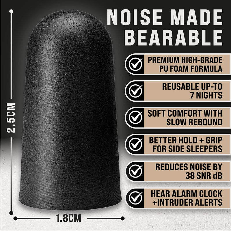 Beary Quiet Foam Ear Plugs for Sleeping and Noise Cancelling 30 Pairs Upgraded Soft Foam Earplugs for Sleeping Reusable - BeesActive Australia