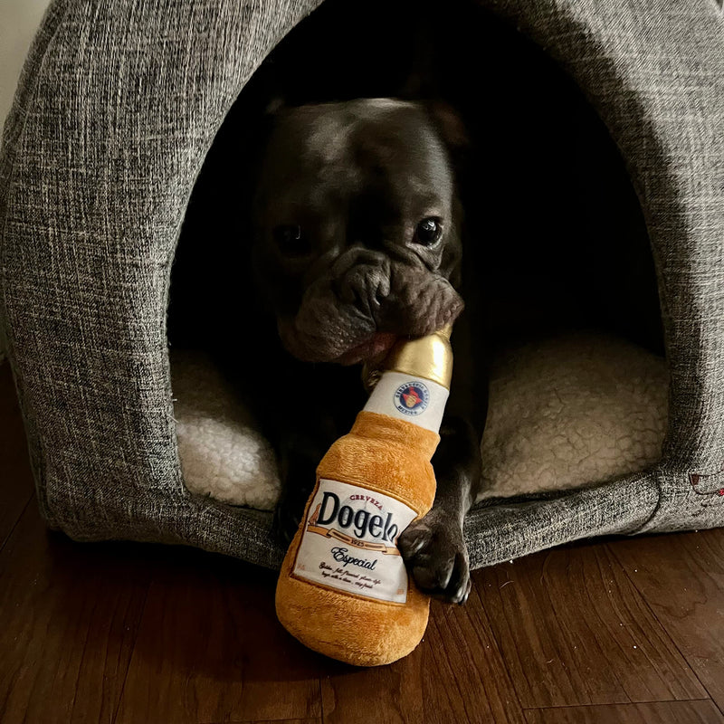 Dogelo Plush Toy - Funny Alcohol Dog Toy - Cool Puppy Toys - Stuffed Beer Dog Toy for Large and Small Dogs - Dog Accessories - Puppy Supplies - BeesActive Australia