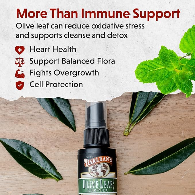 Barlean's, Fresh Olive Leaf Complex, Throat Spray, Soothing Peppermint Flavor, 1.5 oz (44.4 ml) - BeesActive Australia