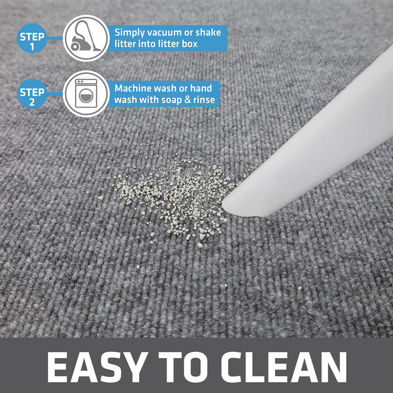 Drymate Cat Litter Trapping Mat, (Ridged Design), Traps Litter & Mess from Box, Soft on Kitty Paws - Absorbent/Waterproof/Urine-Proof - Machine Washable, Durable, (USA Made) 29.5x29.5 Inch (Pack of 1) - BeesActive Australia
