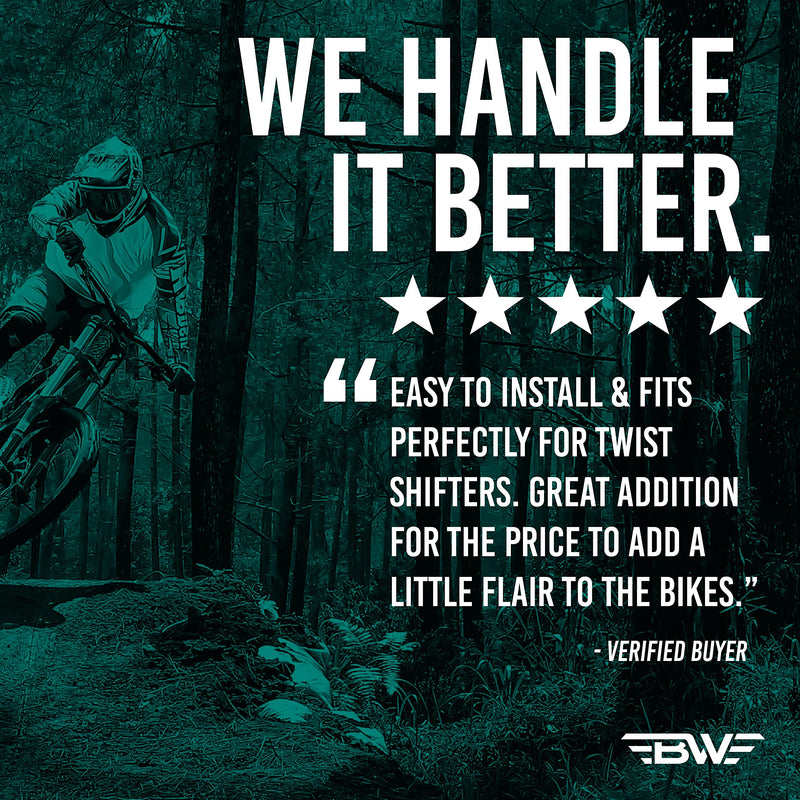 BW USA 90mm Twist Shift Grips – Grip Shift and Revoshift Compatible – Multiple Color Options Available Black - BeesActive Australia