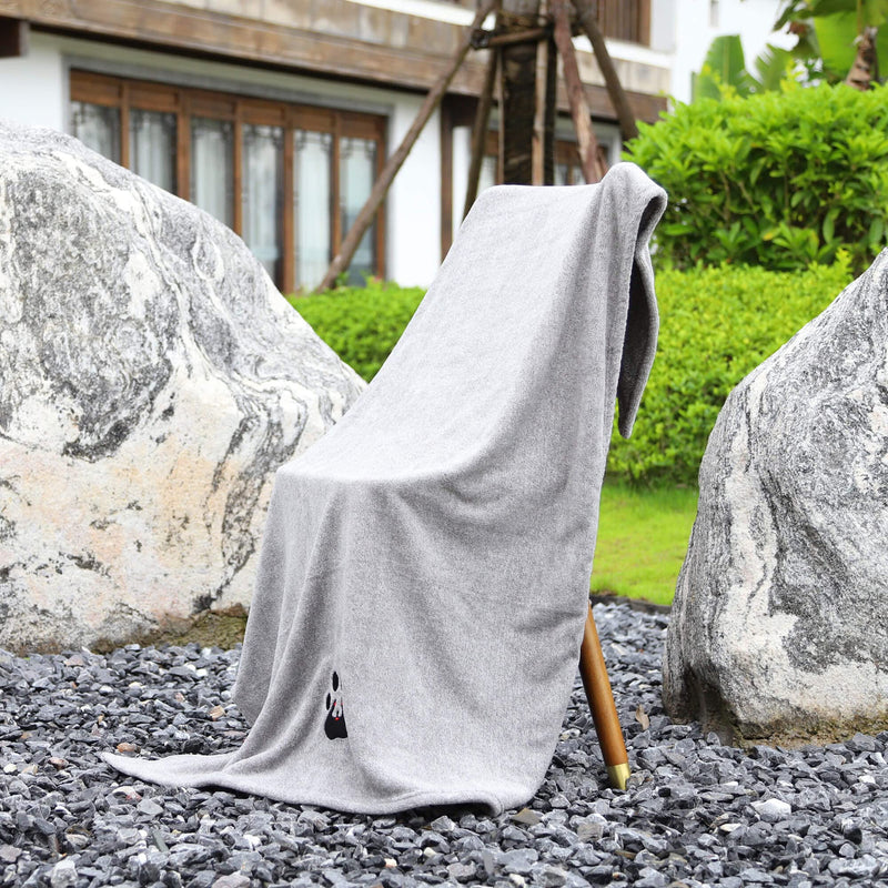 Dogvingpk Extra Large Dog Towel Super Absorbent Dog Towels for Drying Dogs Bath Grooming Soft Microfiber Pet Towels Grey - BeesActive Australia