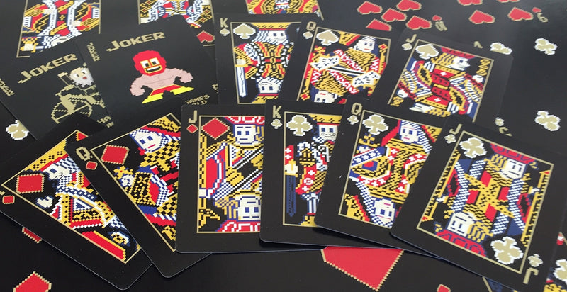 8-Bit Black & Gold Playing Cards - BeesActive Australia