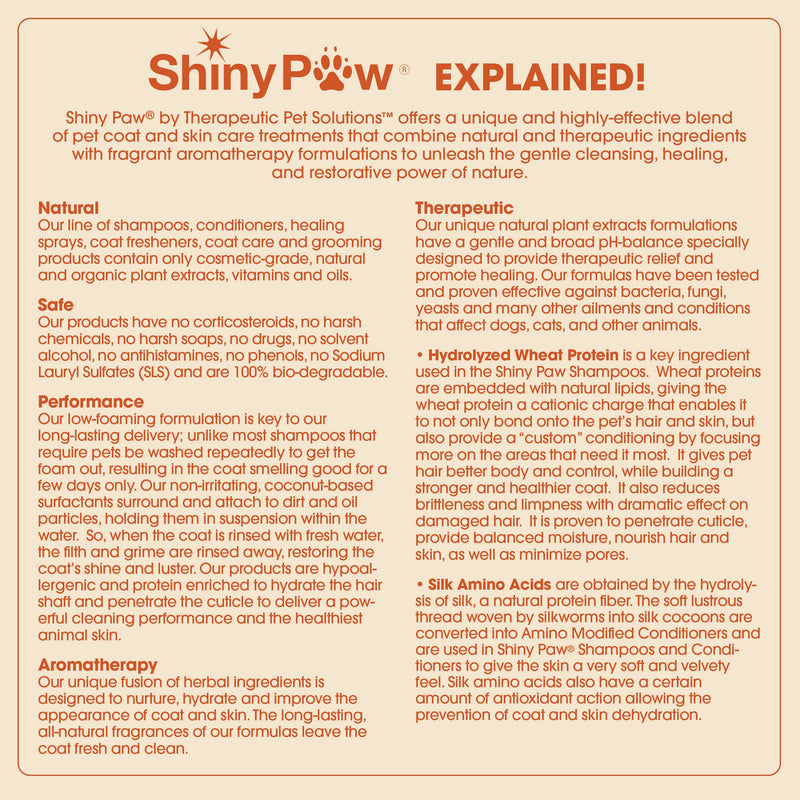 Dog Conditioner - Shea Butter & Vanilla Conditioner for Dogs - All Natural Dog Moisturizer for Dry Skin Made in The USA by ShinyPaw - BeesActive Australia